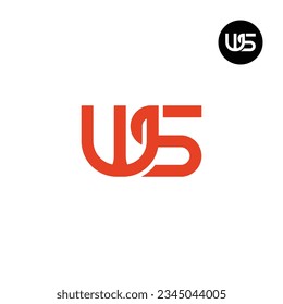 Diseño de logotipo de monograma WS para carta