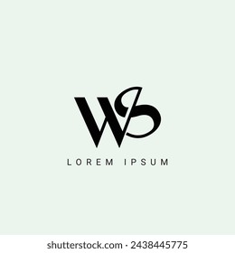 Letter WS and SW monogram initial logo, geometric, modern, gradient, grid logo