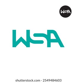 Espaço negativo do logotipo WSA da letra