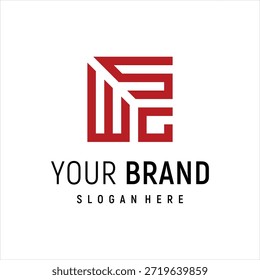 Brief WSG Logo Design Element Vektor Vorlage