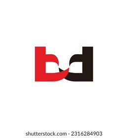 letter wt linked colorful simple logo vector 