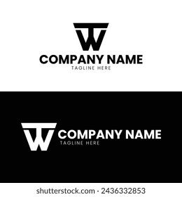 Letter WT logo icon design template elements
