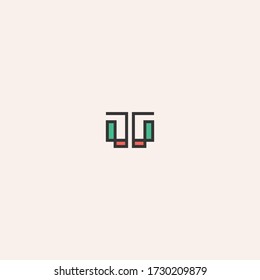 Letter WT logo icon template design in Vector illustration