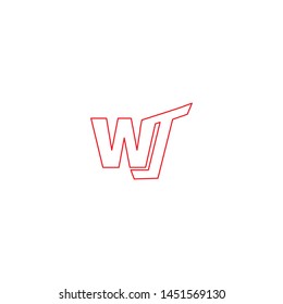 Letter WT New Logo Vector