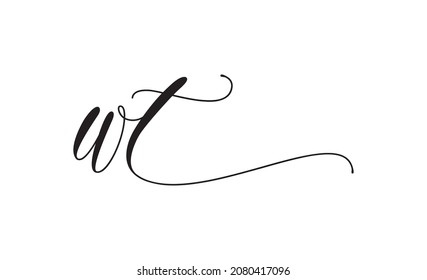 Letter WT  W T initial