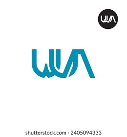 Letter WUA Monogram Logo Design