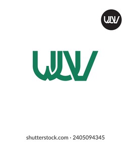 Diseño de logotipo de monograma de carta WUV