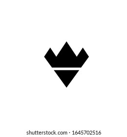 letter WV mountain logo design simple modern