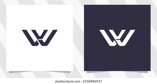 letter wv vw logo design vector