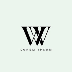 Letter WV And VW Monogram Initial Logo, Geometric, Modern, Gradient, Grid Logo