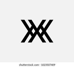 letter WW logo abstract. Vector alphabet