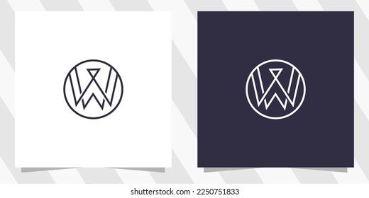 plantilla de diseño de logotipo de correo ww