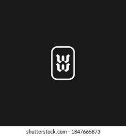 Descarga de plantilla de diseño de vectores de logotipo WW de carta