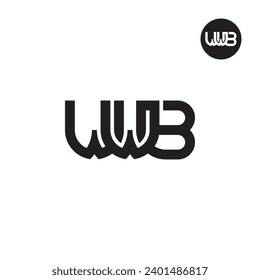 Diseño de logotipo de monograma WWB para carta