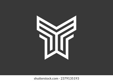 Letter WY Line Art Logo