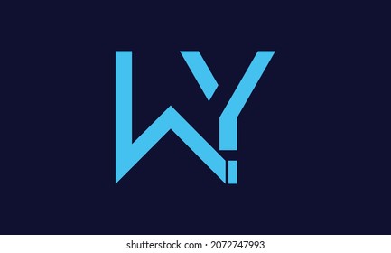 Letter WY minimal icon - Vector Design