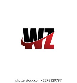 Letter WZ simple logo design vector