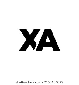 Letter X and A, XA logo design template. Minimal monogram initial based logotype.