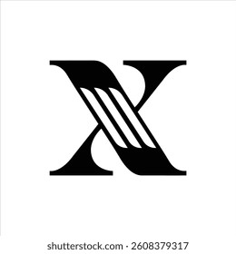 Letter X Abstract Initial Logo Stylish Modern Trendy Unique Minimalist Brand Design