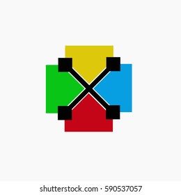 Letter x abstract logo