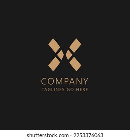 Letter X abstract logo design