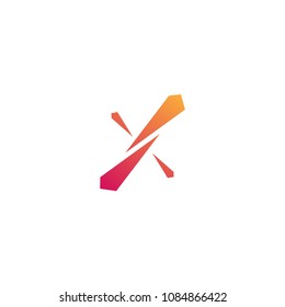 letter x abstract logo template