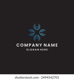 Letter x abstract tech logo icon design template vector illustration