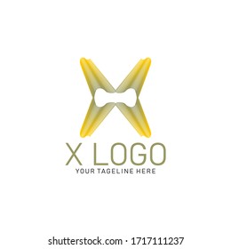 The letter X abstract vector logo in a modern style.