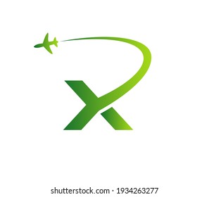 Letter X Air travel logo design template. Air Travel Logo Design with X letter.