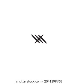 
letter x all for one symbol simple logo vector