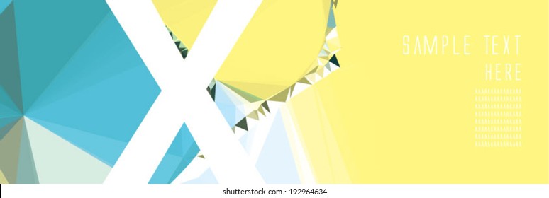Letter X. Alphabet illustration.