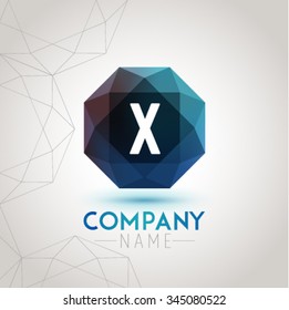 Letter X Alphabet Logo Icon Design Template Element. Vector Color Sign Easy Editable for Your Design.
