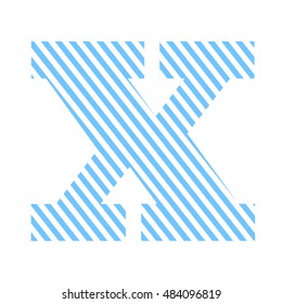 Letter x alphabet vector design.