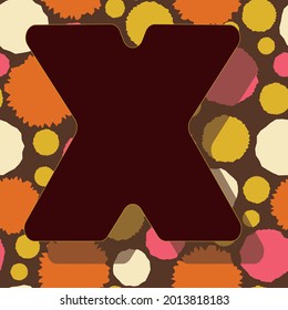 Letter x from the alphabet vector seamless repeat
