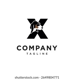 Letra X Ariege Hound Ícone Vetor