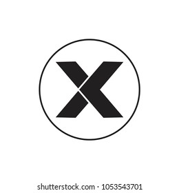 letter x with arrow circle logo