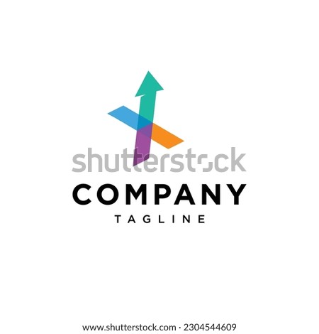 Letter X arrow colorfull logo icon vector template.eps