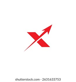Letter X Arrow Logo Design