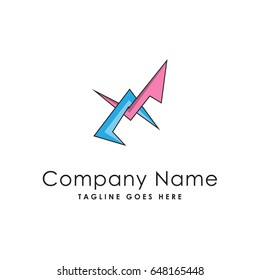 letter X arrow logo icon design template