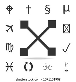 Letter X Arrow Point icon. Detailed set of web icons. Premium quality graphic design. One of the collection icons for websites, web design, mobile app on white background