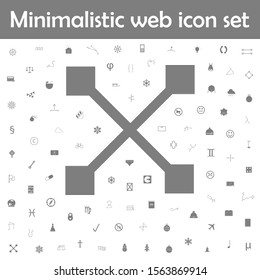 Letter x arrow point icon. Web, minimalistic icons universal set for web and mobile