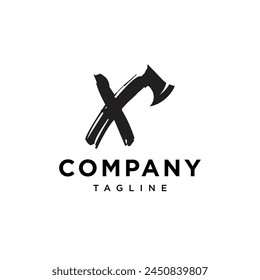 Letter X Axe Logo icon vector template.eps