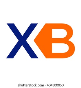 letter X and B logo vector.