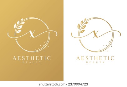 Letter X Beauty Monogram Logo