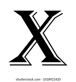 Letter X black