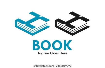 Letter x with books logo template illustration