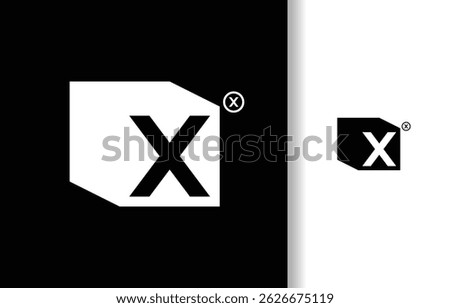 Letter X With Box Logo
