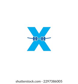 Letter X And Bracelet Teeth Logo Design 003