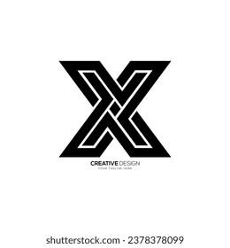 Letter X branding design with modern line shape new unique gaming logo