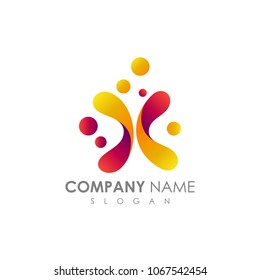 Letter X With Bubble, Initial Letter Logo For Your Company Name, Alphabet Logo Template Ready For Use, Modern Initial Logo
